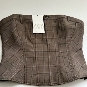Zara Plaid Corset Top